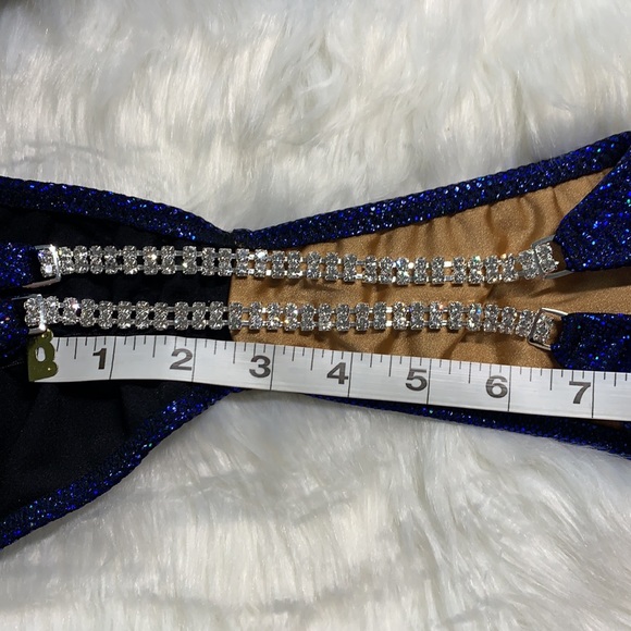 Dark blue competition simple bikini suit - Picture 10 of 12